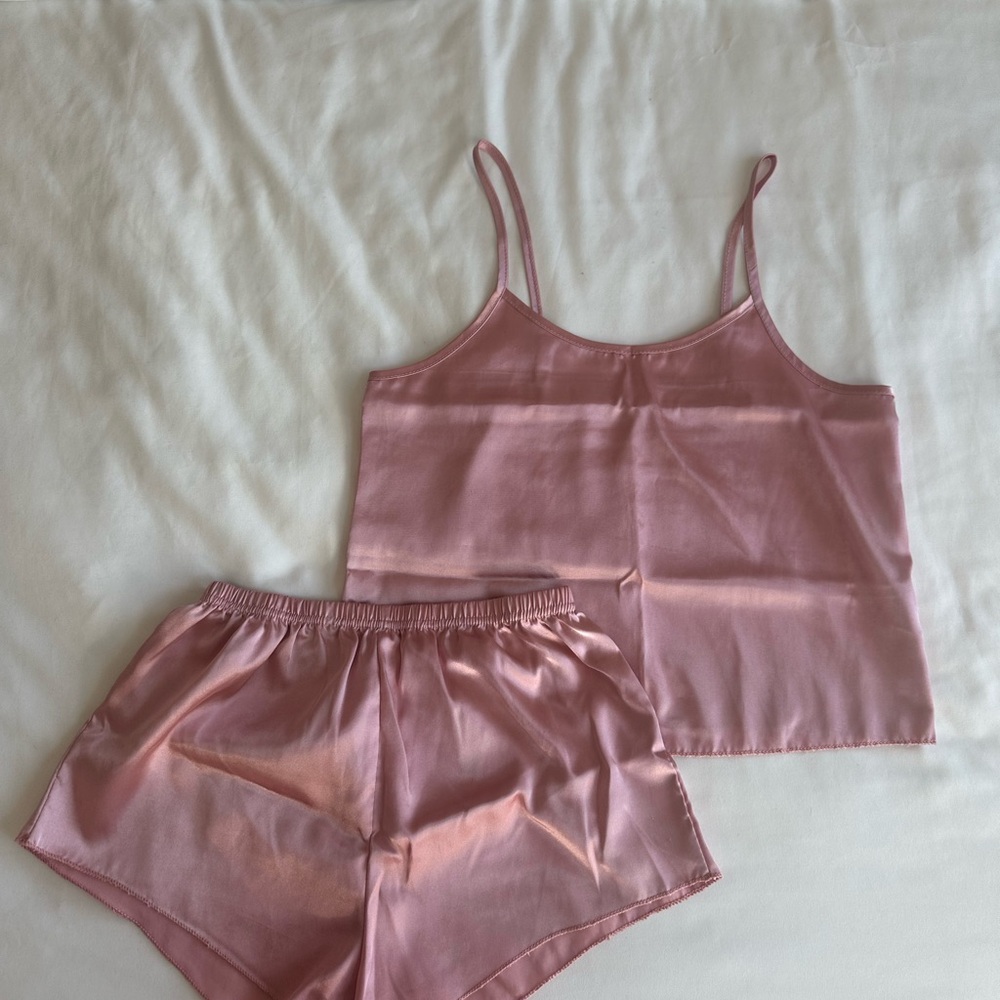 Silky Pink Sleepwear Set